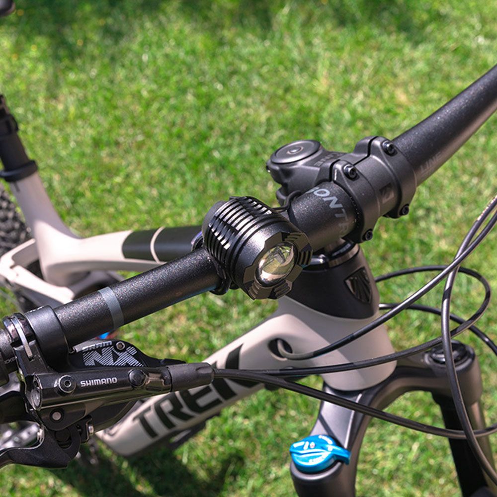Foco led de aluminio recargable 180 lm, 50 lm, flash. función frontal / bicicleta