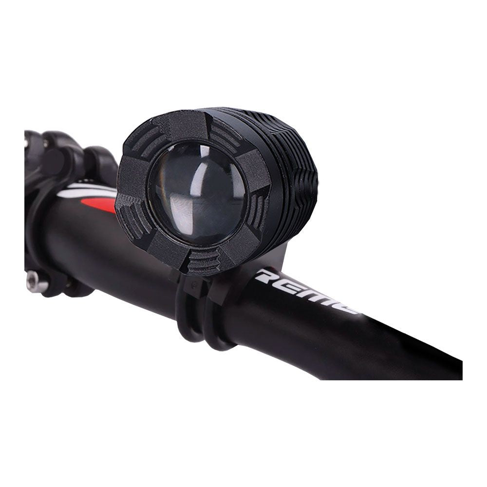 Foco led de aluminio recargable 180 lm, 50 lm, flash. función frontal / bicicleta