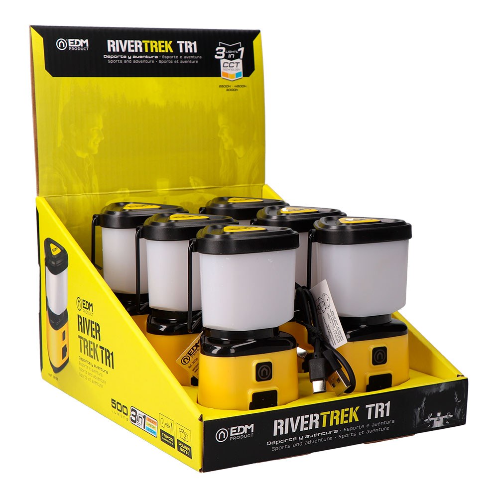 Farol recargable rivertrek tr1, 500 lm, 5 w, 3 ctt, power bank