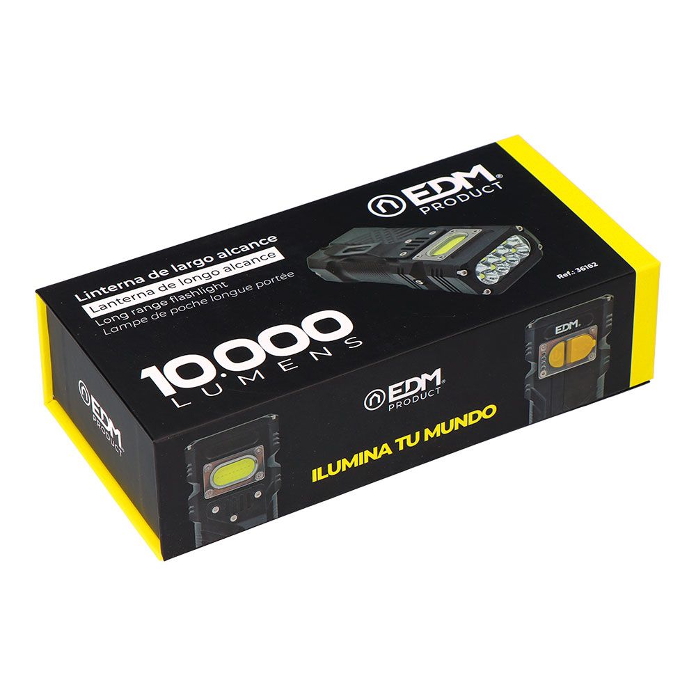 Linterna led de largo alcance 10000 lm