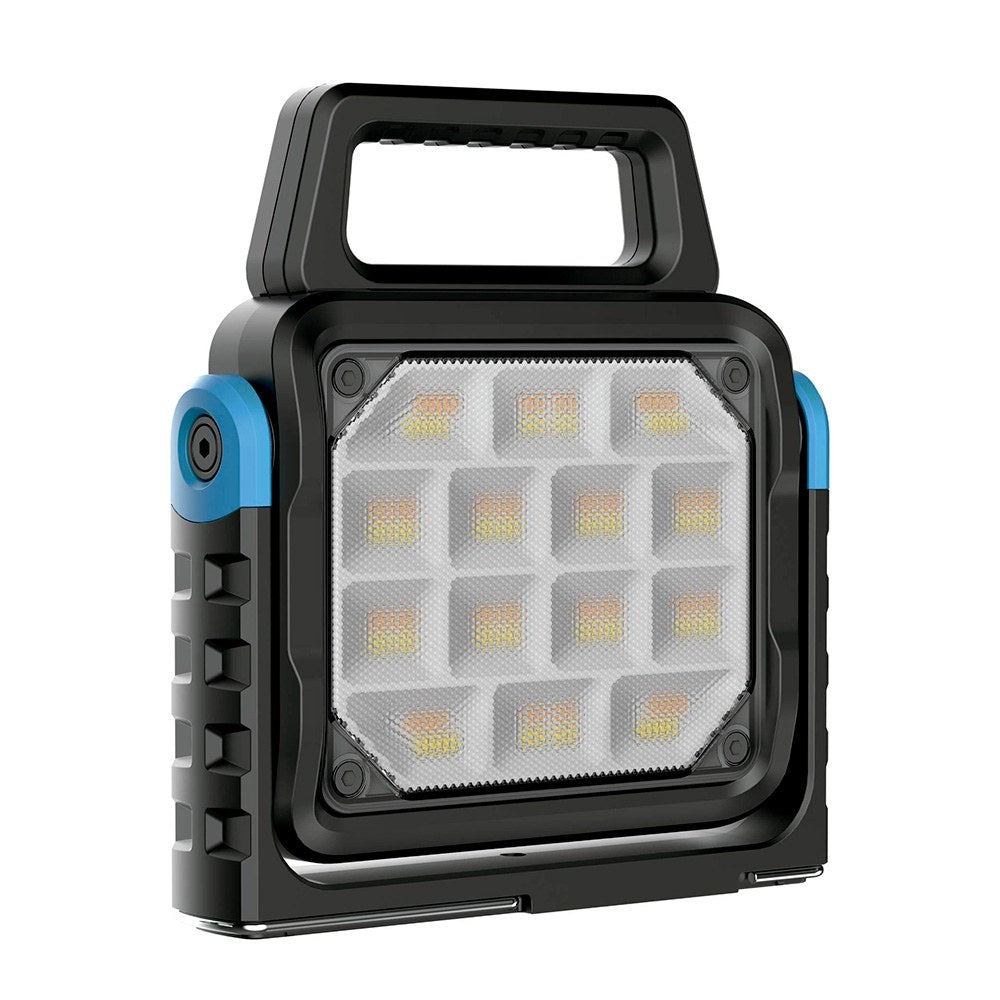 Foco led profesional de trabajo fp-40, recargable, 4cct, 60 w, 6500 lm, 8000 mah, 224 x 53 x 245 mm