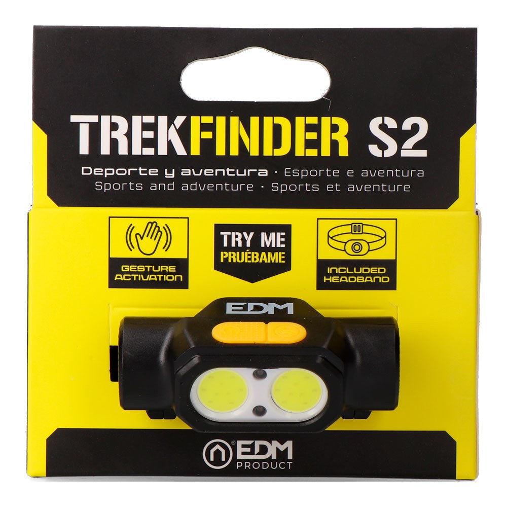 Linterna frontal trekfinder s2, 250 lm, 3 w, con activación por gesto