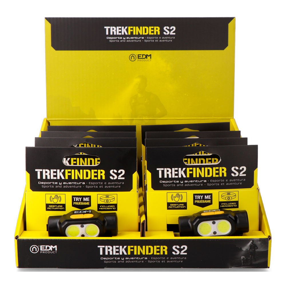 Linterna frontal trekfinder s2, 250 lm, 3 w, con activación por gesto