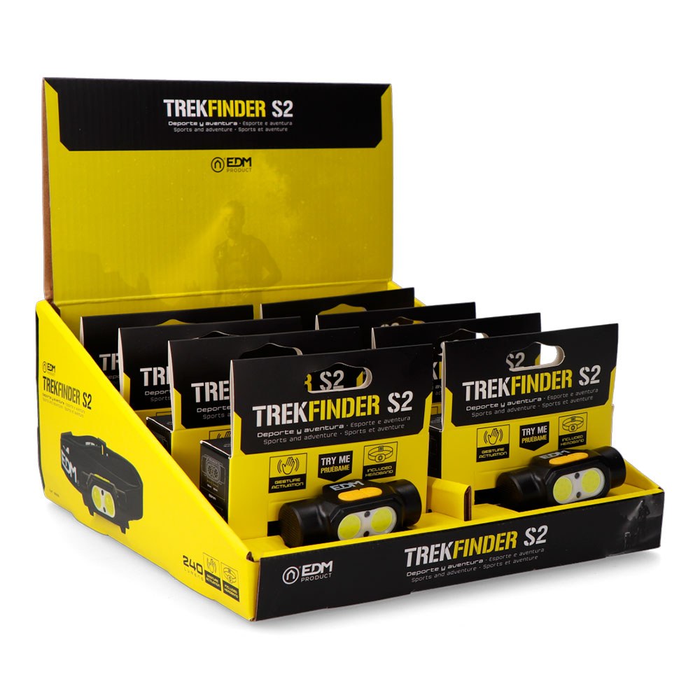 Linterna frontal trekfinder s2, 250 lm, 3 w, con activación por gesto