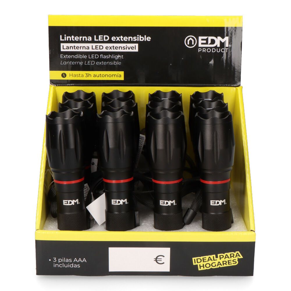 Linterna led extensible wild force kv1 5 w 210 lm, 3xaaa incluidas