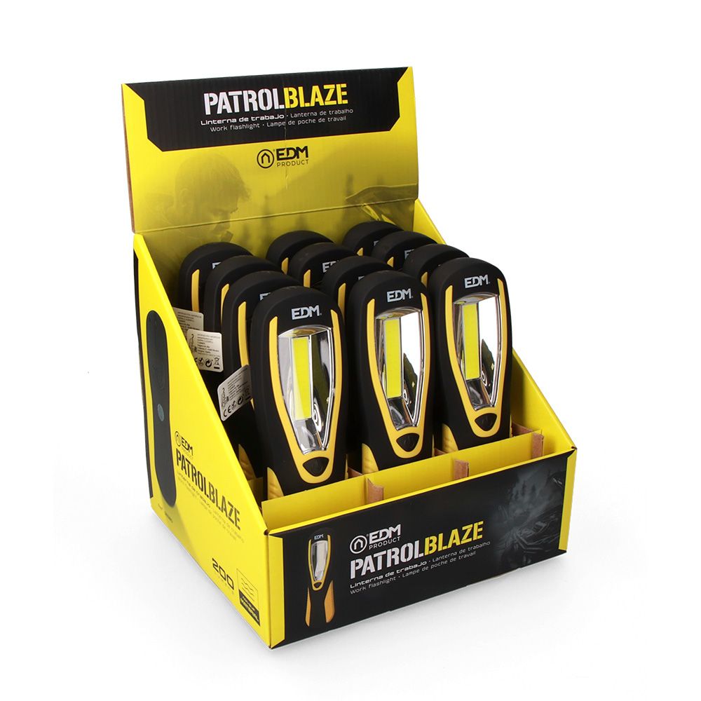 Linterna led xl patrol blaze, 5 w 200 lm, con gancho + iman 3xaa (pilas incluidas)