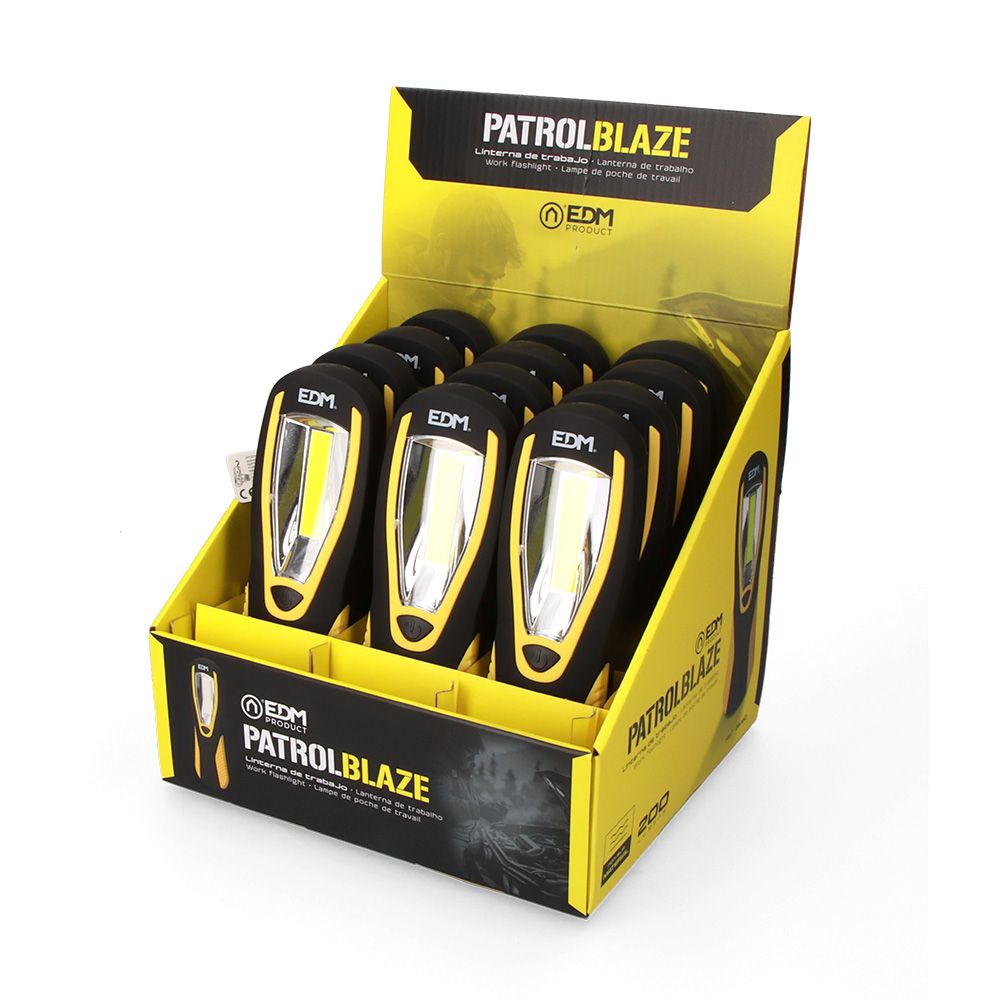 Linterna led xl patrol blaze, 5 w 200 lm, con gancho + iman 3xaa (pilas incluidas)