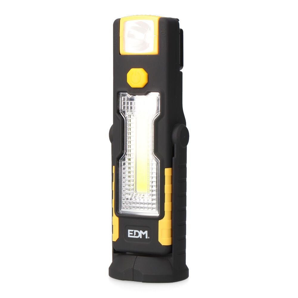 Linterna led xl free work, doble funcion con gancho + iman 3 x aaa (pilas incluidas)