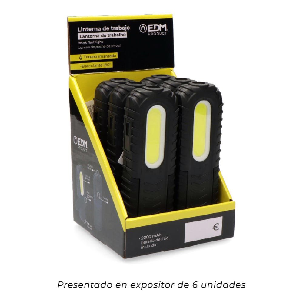 Linterna de trabajo ledtrue work f2 recargable true work f2 con usb, con gancho, clip, imán y soporte. cob 5 w 300 lm / 3 w 90 lm