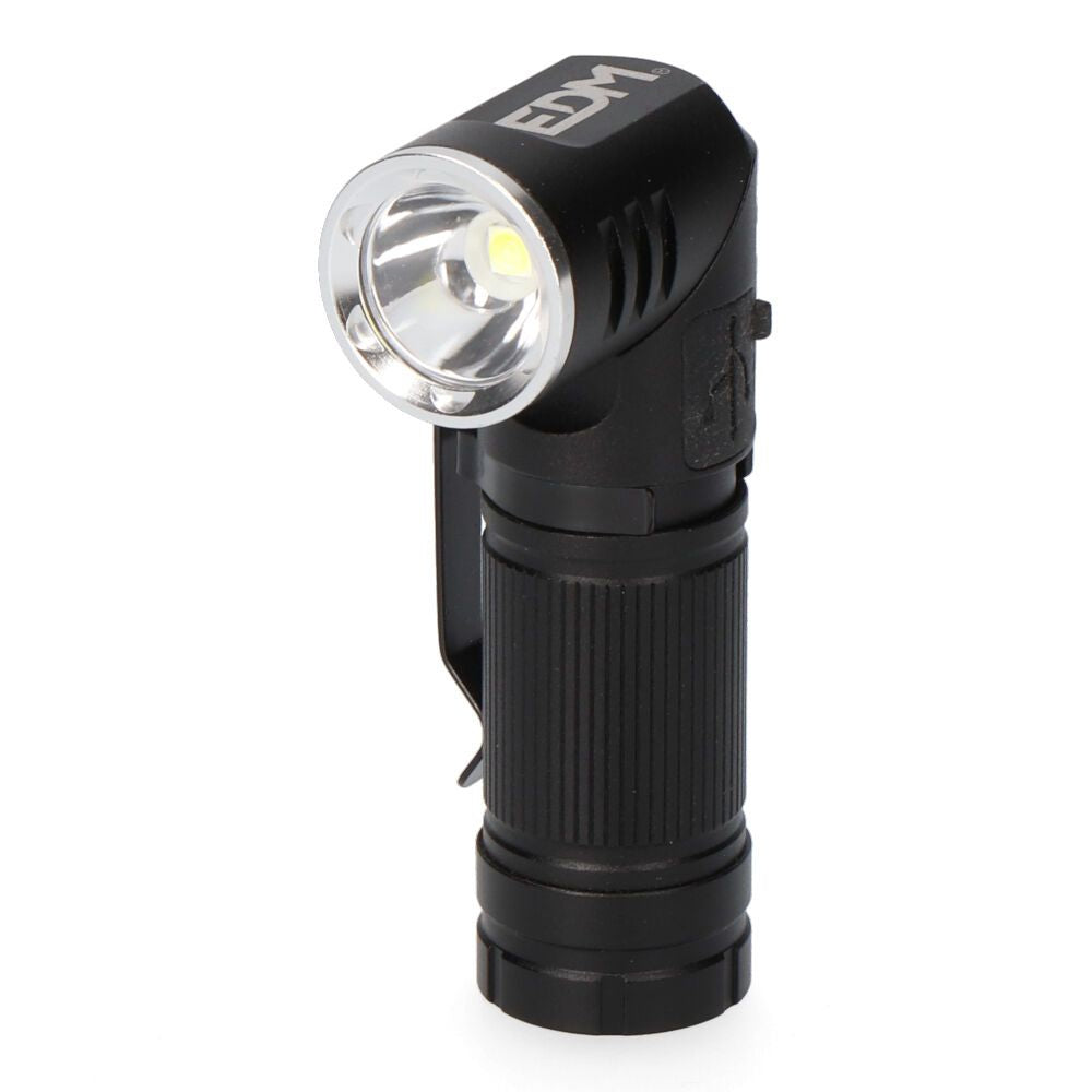 Mini linterna led nano vortex, direccionable, aluminio, recargable, 8w 450 lm