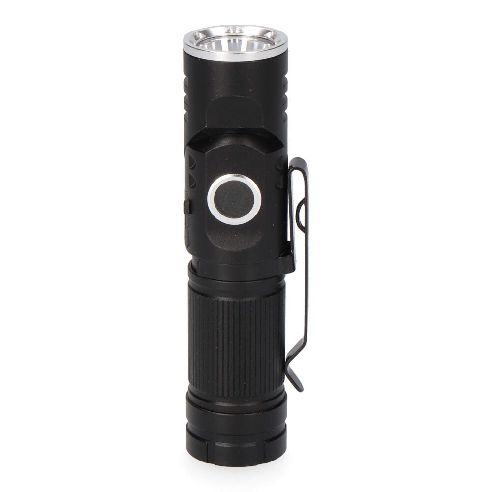 Mini linterna led nano vortex, direccionable, aluminio, recargable, 8w 450 lm