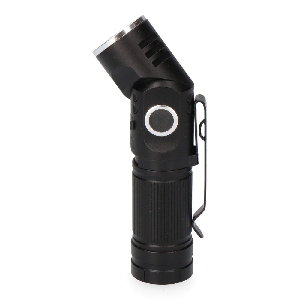 Mini linterna led nano vortex, direccionable, aluminio, recargable, 8w 450 lm