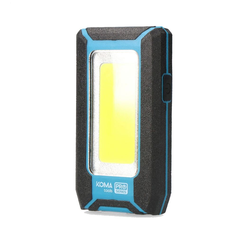 Linterna led cob 10 w 500 lm profesional, recargable, con gancho + iman, funcion power bank, 60 x 23 x 112 mm