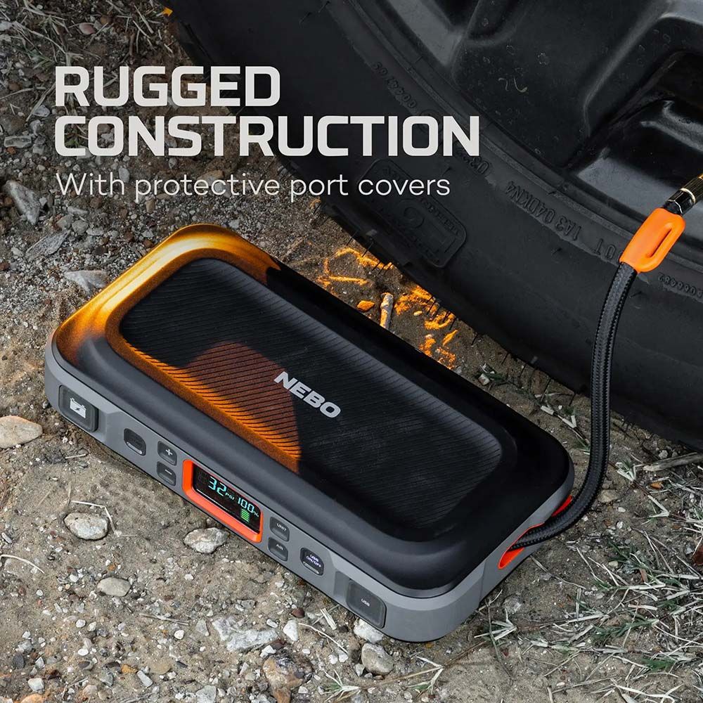 Arrancador + compresor de aire assist air jump starter. nebo