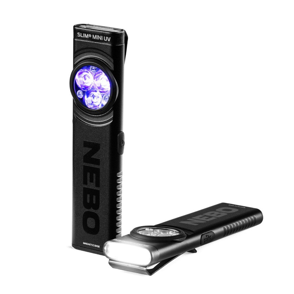 Linterna compacta recargable slim mini uv