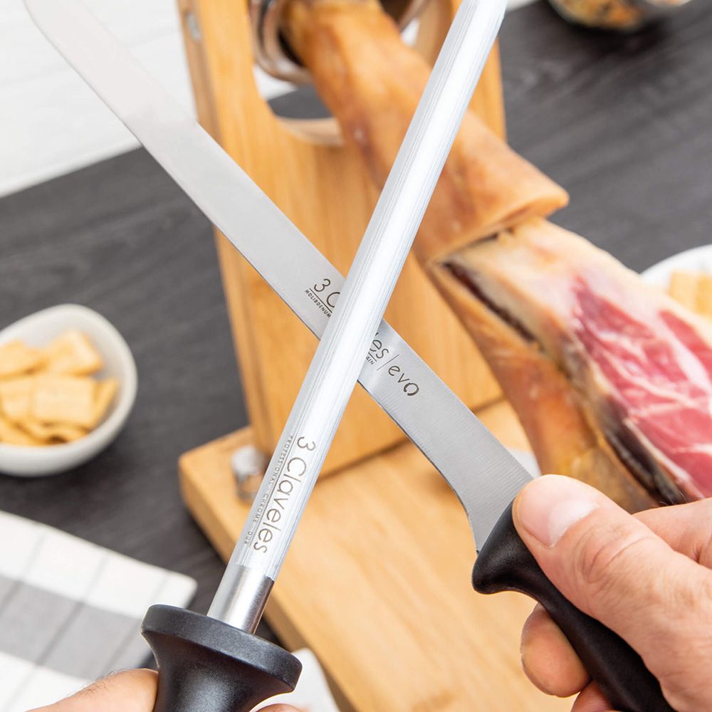 Cuchillo jamonero evo 25 cm + chaira