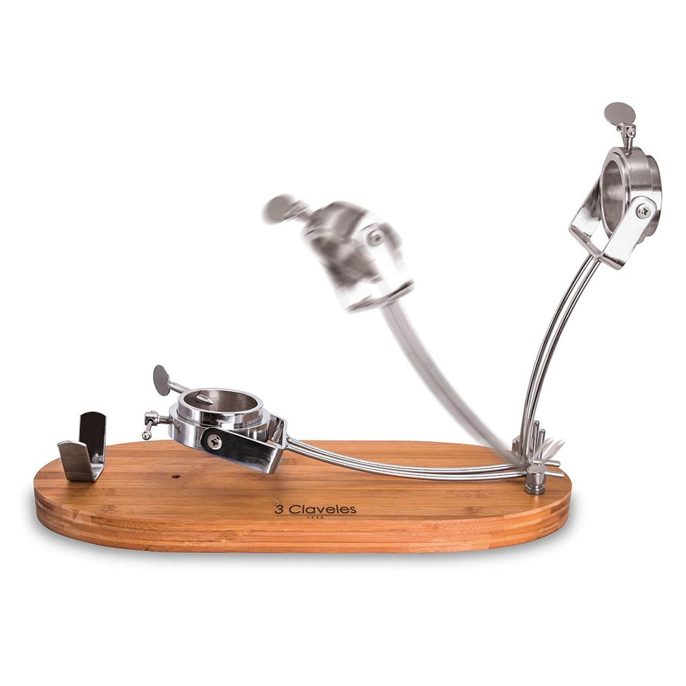 Jamonero plegable cabezal giratorio base madera 47 x 18,5 x 37 cm