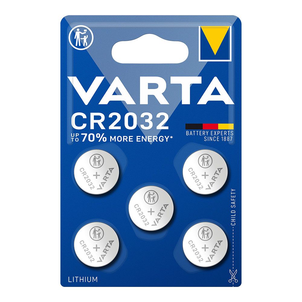 Micro pila de botón litio cr2032 3 v ø20,0 x 3,2 mm blister 5 uds