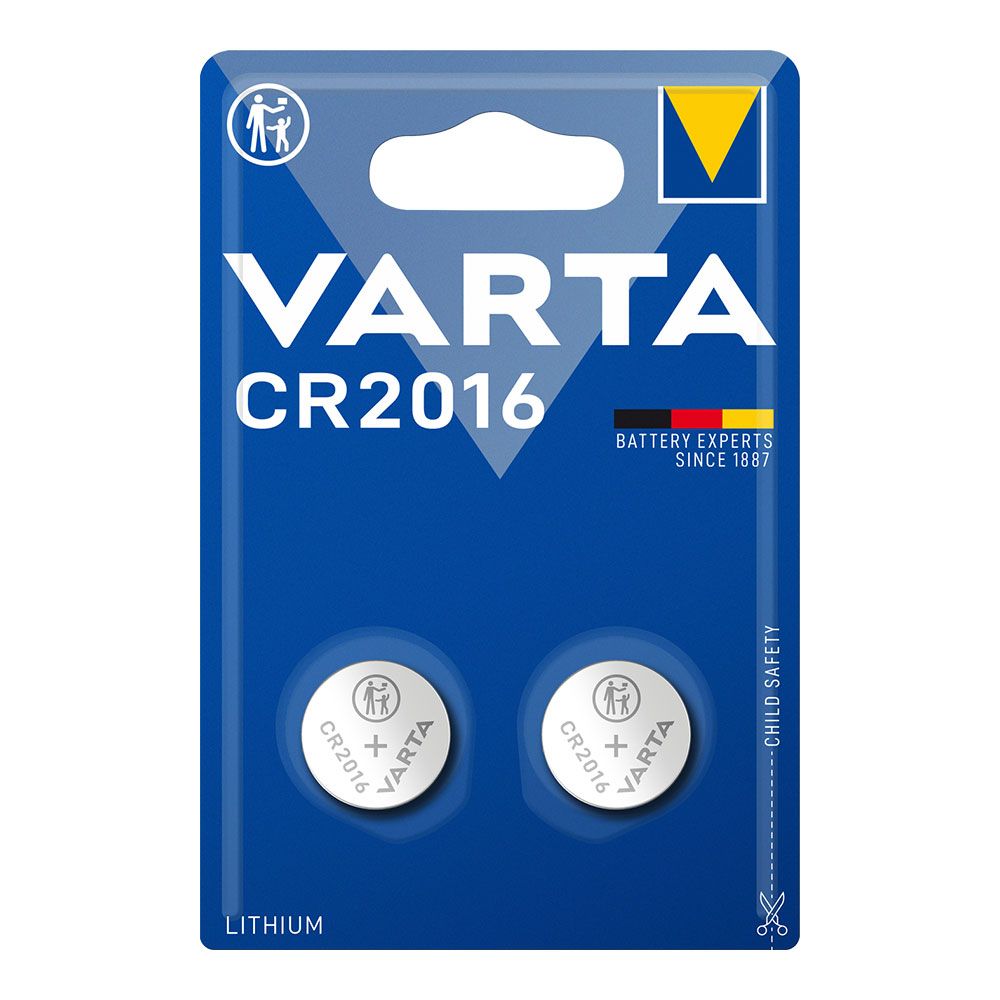Micro pila de botón litio cr2016 3 v ø20,0 x 1,6 mm blister 2 uds