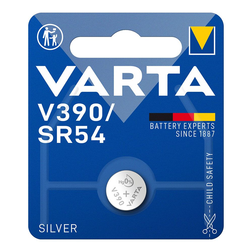 Micro pila de botón silver sr54 - v390 1,55 v ø11,6 x 3,05 mm blister