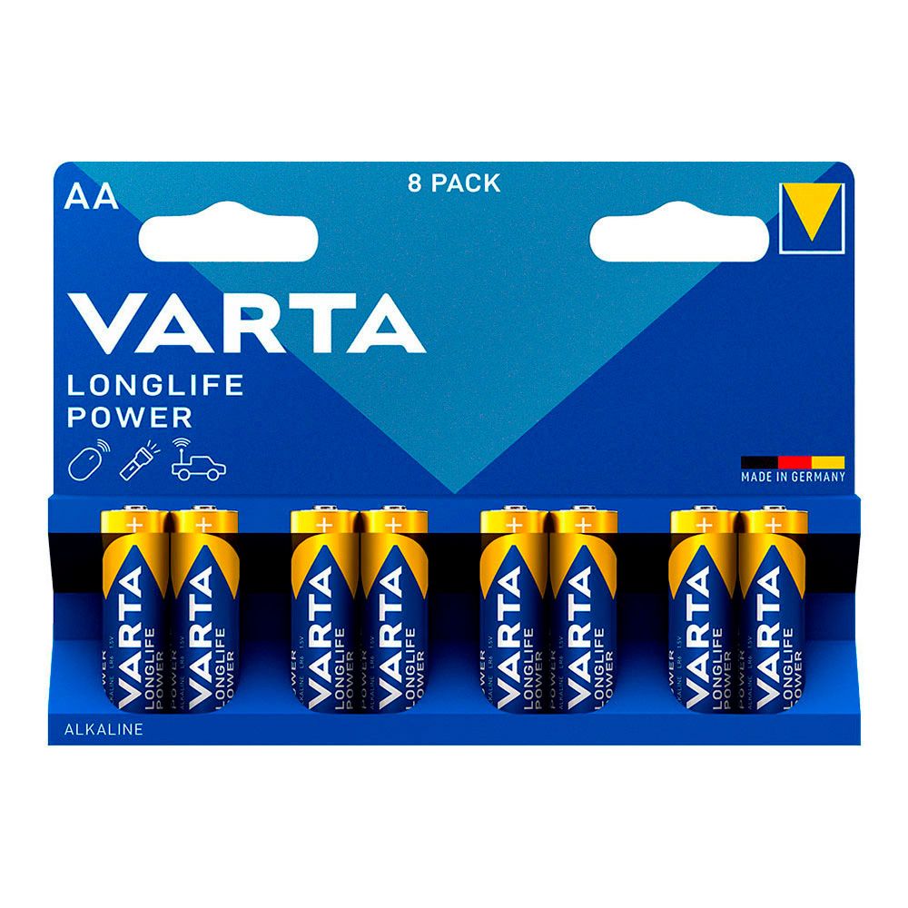Pila alkalina longlife power aa - lr06 (blister 8 uds) ø14,5 x 50,5mm