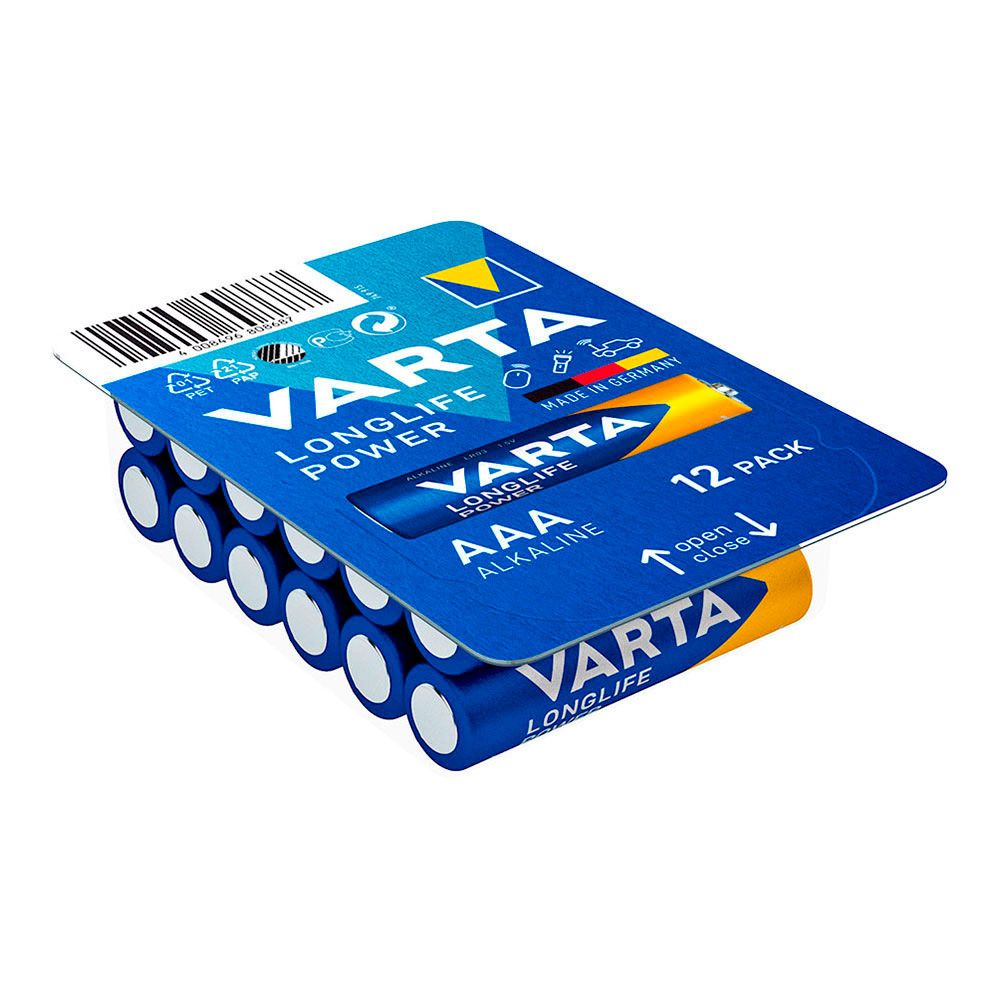 Pila alkalina longlife power aaa - lr03 caja 12 uds ø10,5x44,5mm