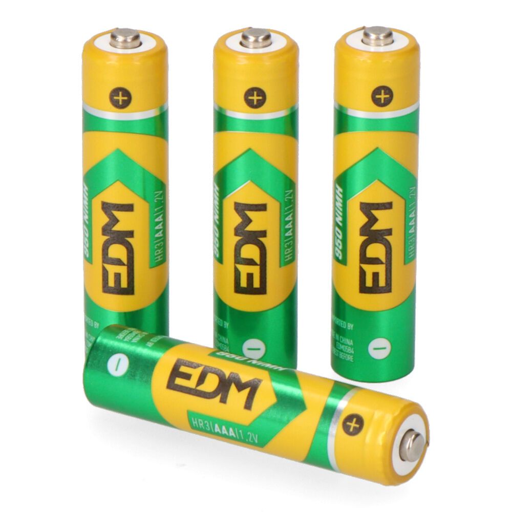 Pila recargable eco-series aaa - hr03 950 ma, ø10,5 x 44,5 mm, 4 unidades