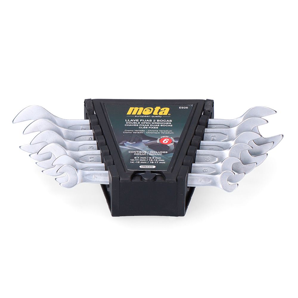 Llave fija 6 a 17 mm, tetron, juego 6 piezas