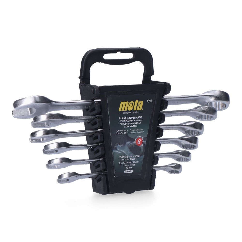 Llave combinada 8 a 17 mm, juego 6 piezas