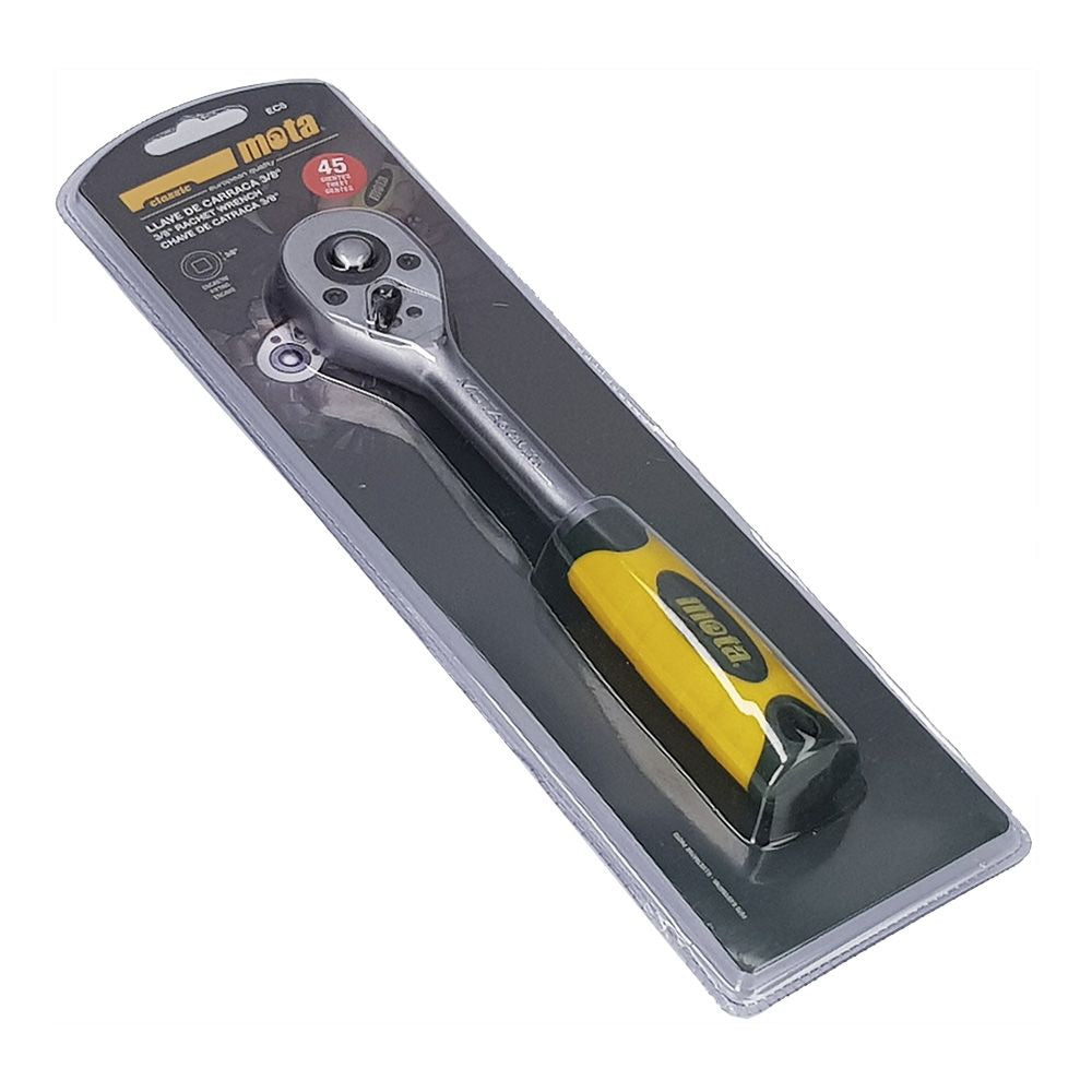 Llave de carraca encastre cromo vanadio 3/8 pulg, 45 dientes