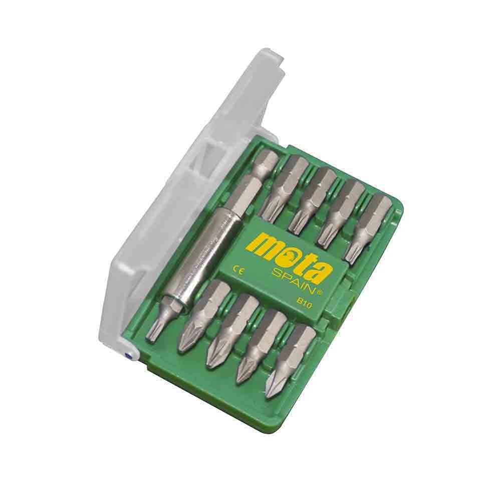 Puntas varias con adaptador, juego 9 piezas