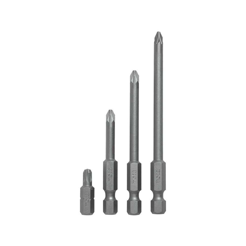 Puntas pozidrive pz2 x 25 mm ¼ pulg acero, 10 uds