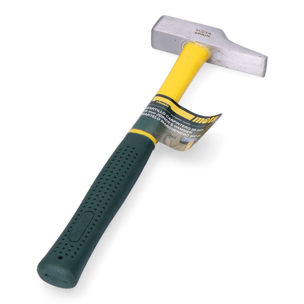 Martillo de carpintero con mango de fibra de vidrio, 200 g, 18 mm