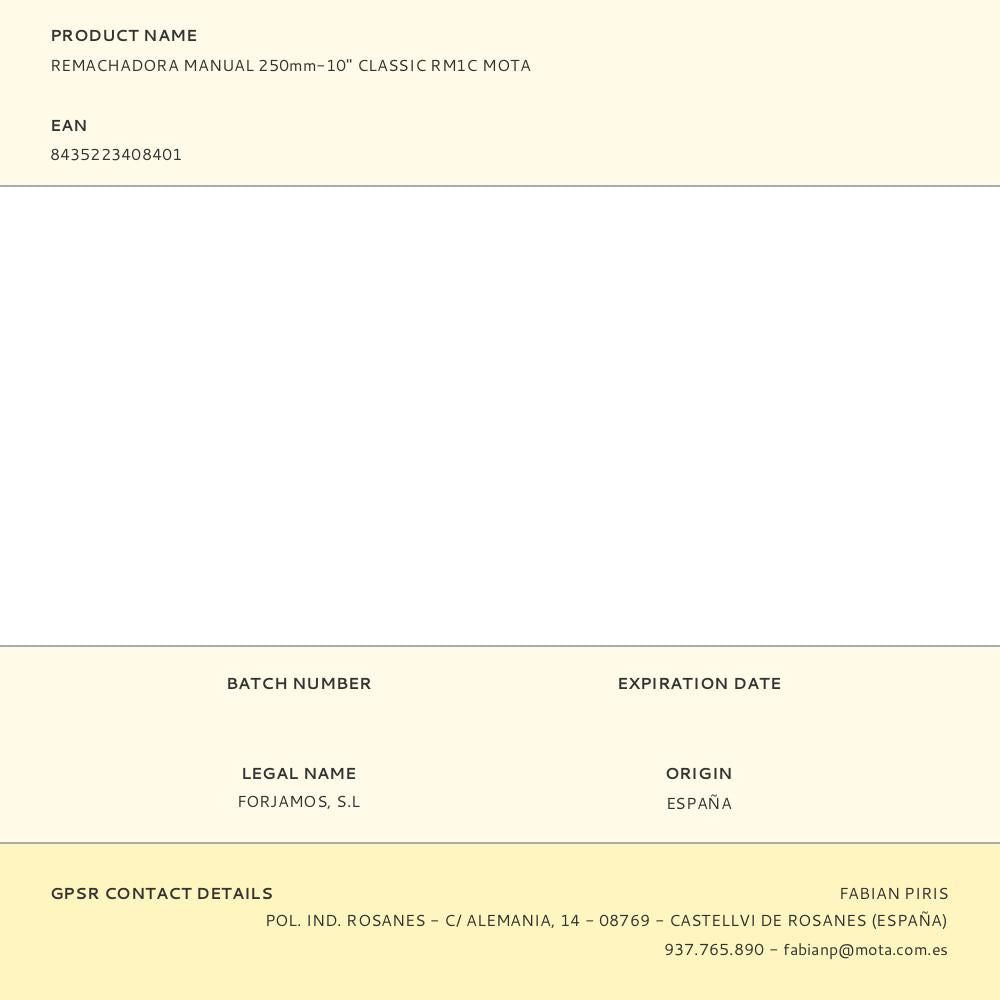 Remachadora manual classic 250 mm - 10 pulg