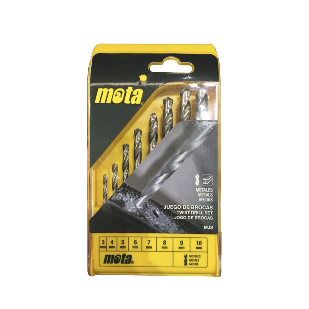Brocas para metal a.r, ø3,00 - ø10,00 mm, juego de 6 piezas