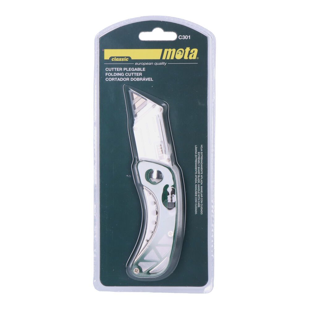 Cúter plegable de aluminio y zinc
