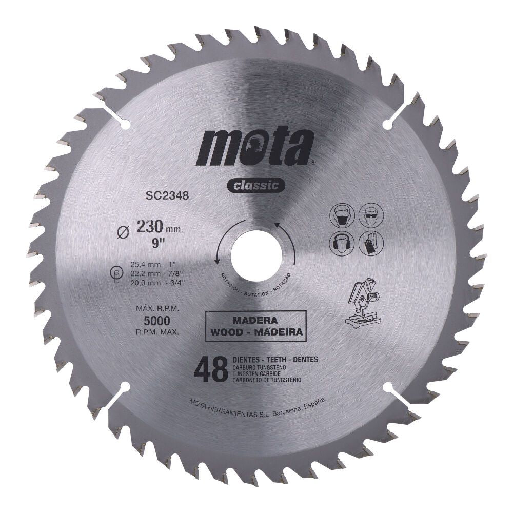 Sierra circular widia ø230 mm 48 dientes