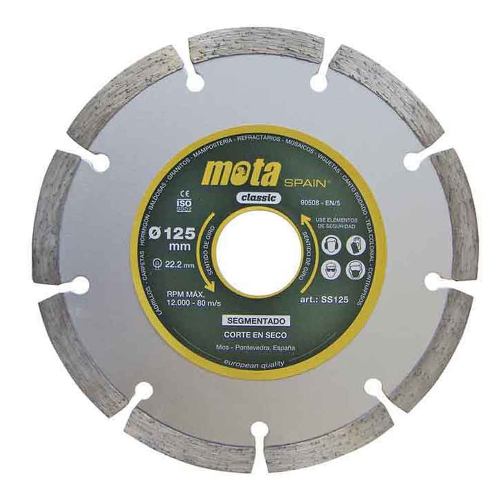 Disco diamantado segmentado laser ø125 mm