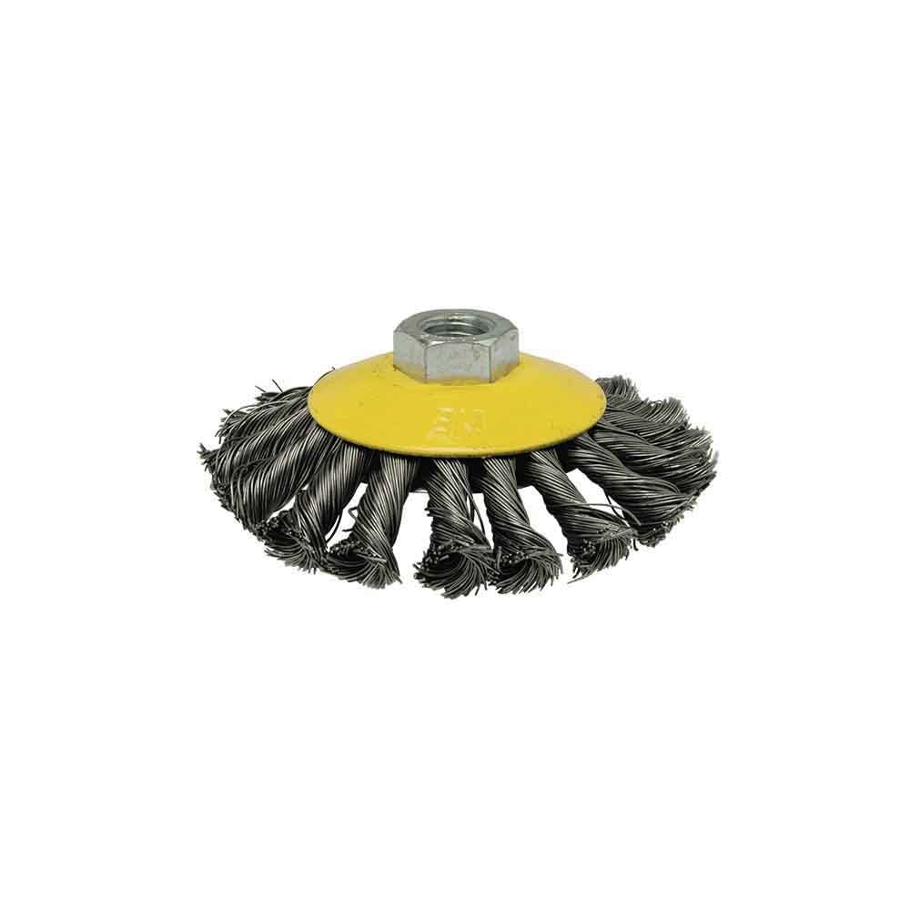 Cepillo conico de alambre trenzado ø100 mm