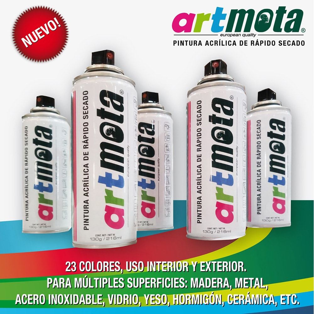 Pintura acrílica spray ral9003 blanco brillante 216 ml