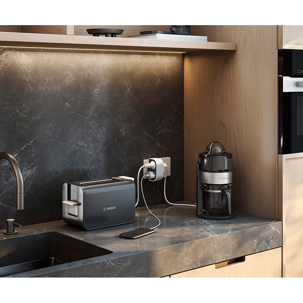 Adaptador giratorio schuko 2 tomas 16a 250 v~