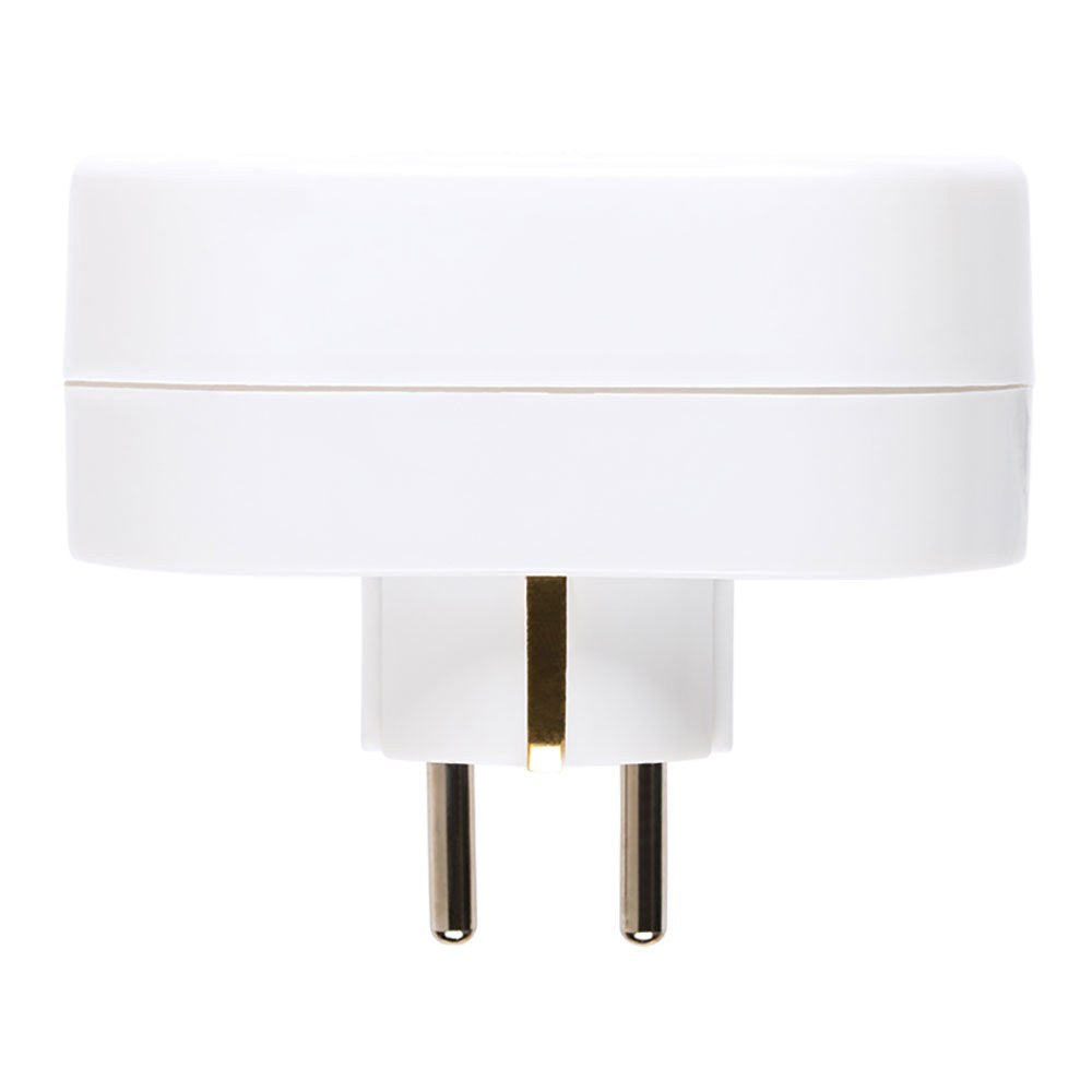 Adaptador doble frontal schuko 2p+t 16a 250v~, blanco