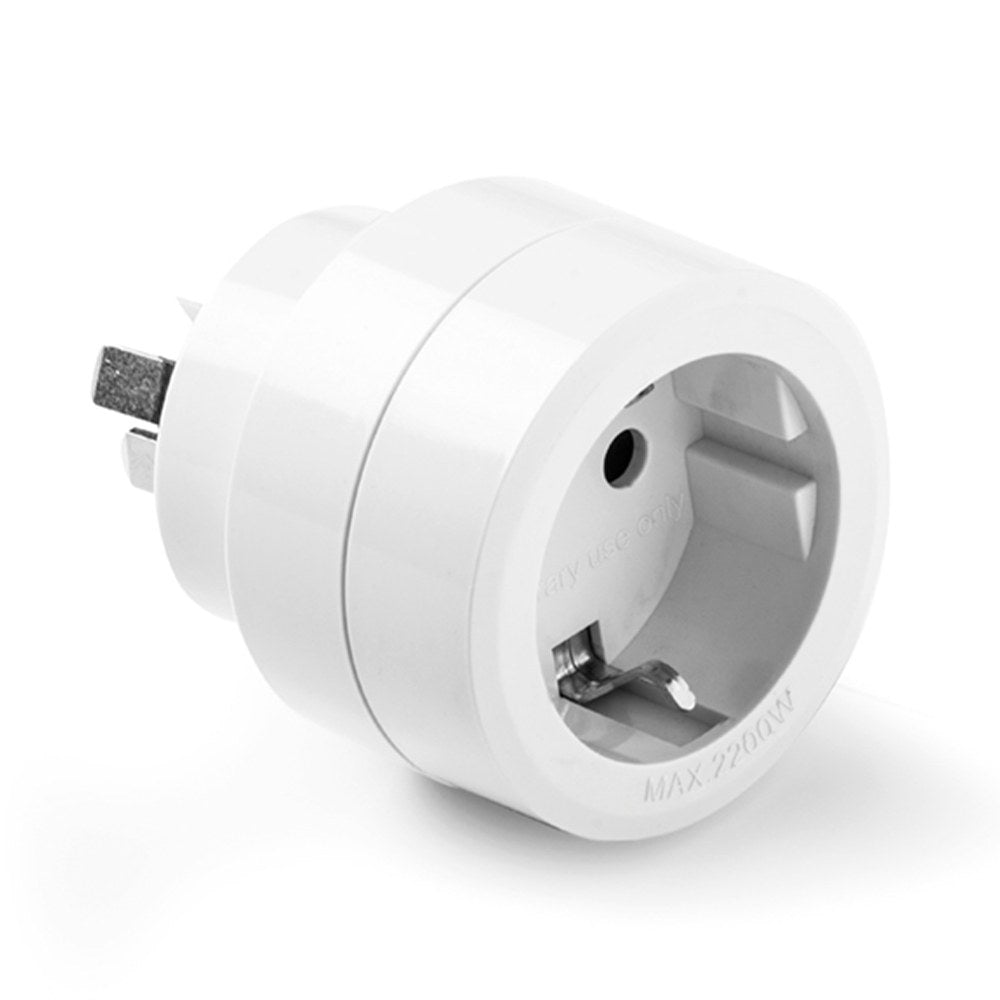 Adaptador australiano/chino - europeo, 10a 250 v, blanco, blister