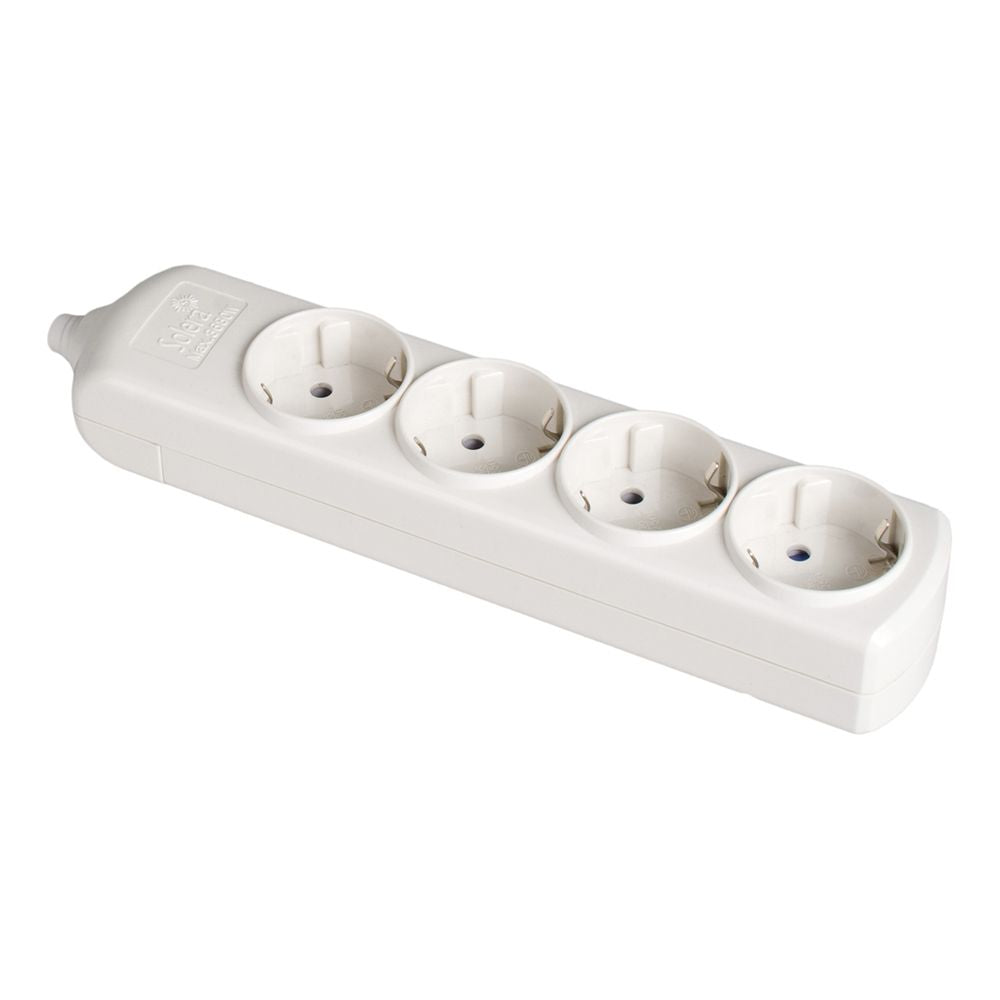 Base bipolar 4 tomas t/tl 10/16 a 250 v, sin cable, blanca