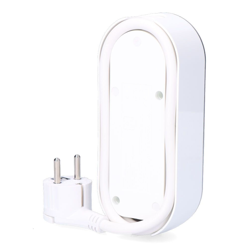 Base aérea 1 toma 2p+t schuko, 4 usb (3 x a + 1 x c), 1,5 m de cable h05vv-f 3g1,5 mm², 16a 250v~, blanca