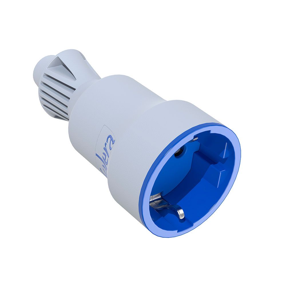 Base móvil 2p+t, 16 a 250 v caucho color blanco