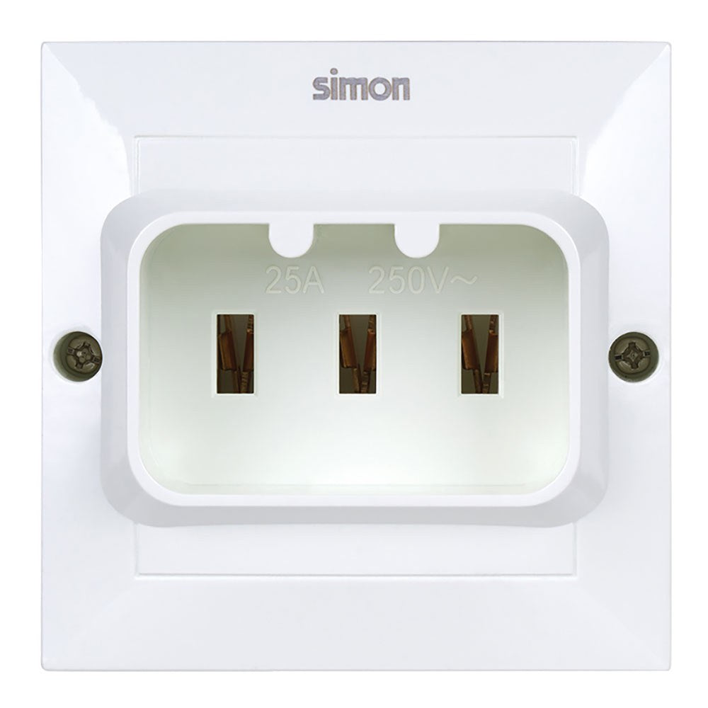 Base empotrar bipolar + t 25a blanco