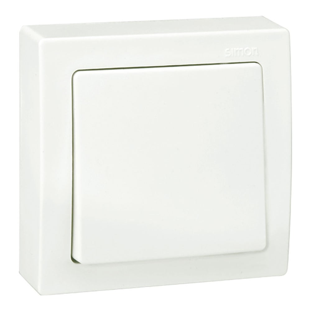 Conmutador superficie, 10ax 250 v~, ip20, serie simon 73 loft, blanco, retractilado