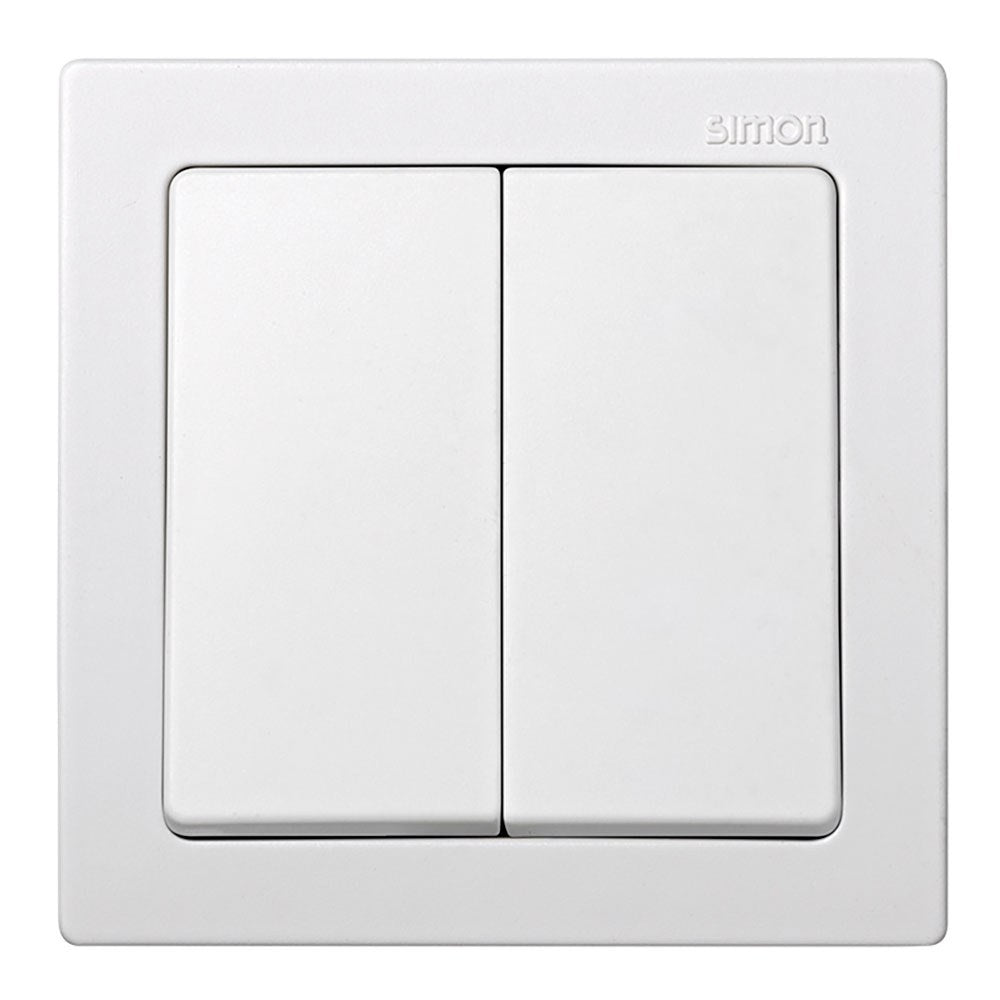 Interruptor doble, superficie, 10ax 250v~, ip20, serie simon73 loft, blanco, retractilado