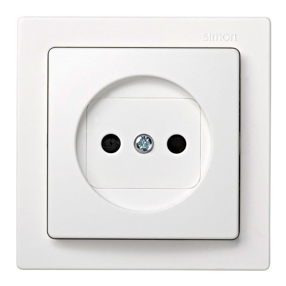 Base superficie, 2p 16a 250v~, ip20, serie simon 73 loft, blanco, retractilado
